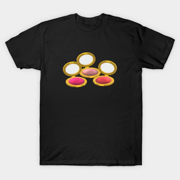 Blush Trio (Black Background) T-Shirt by Art By LM Designs 